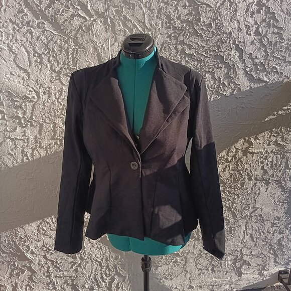 2/$30 NWT Hybrid & Company  Tailored Black Double Lapel  Hourglass Blazer XL - Picture 8 of 9